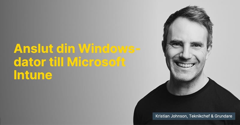 ansluta din Windows-dator till Microsoft Intune